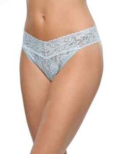 HANKY PANKY BRIDE CRYSTAL SIGNATURE LACE ORIGINAL RISE THONG PLUS SIZE ONE SIZE