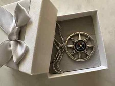 REAL working Compass Pendant Chain Necklace, in GIFT BOX Casual Valentine's gift