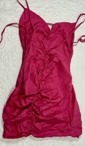 Abito Zara Drappeggiato Rosa Taglia Media Usato - Foto 5 di 7