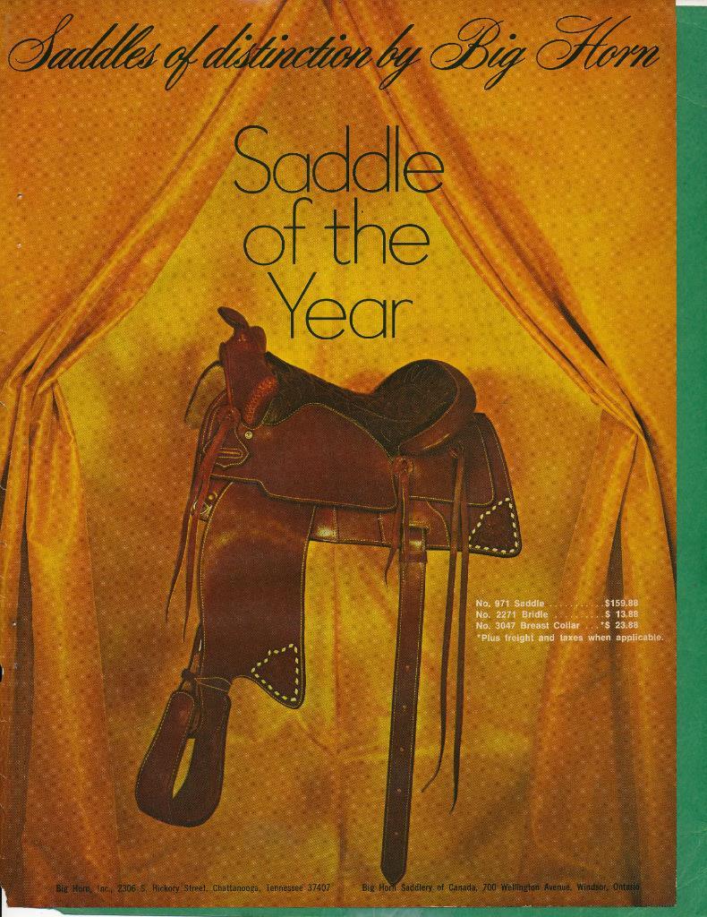 Magazine Ad 1970 Big Horn Saddlery Chattanooga, TN Model 971 eBay