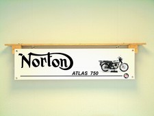 Norton Atlas Banner Classic Bike Show Garage Workshop Wall Display