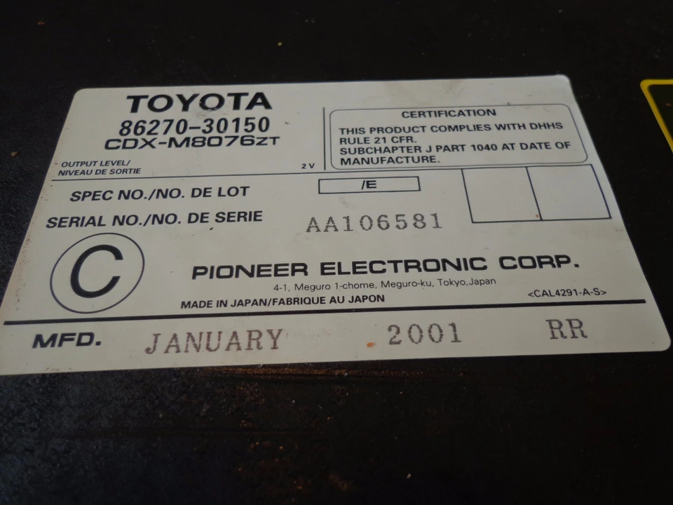 CAMBIADOR DE CD LEXUS GS430 GS300 PIONEER 2001-2002 6 DISCOS ¡MÁS 2 CARGADORES! Foto 3 de 3