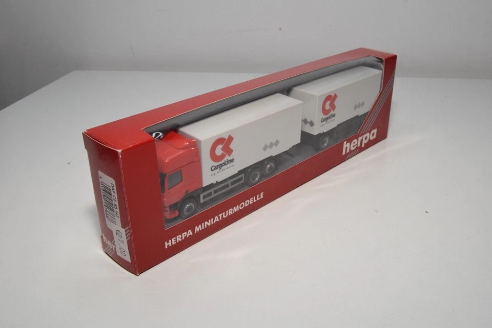 CAMION B8 1:87 HERPA 147668 DAF CF 85 HZ CON RIMORCHIO LINEA DI CARICO MIB - Immagine 3 di 4