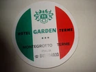 hotel luggage label HOTEL GARDEN TERME Montegrotto terme Italy