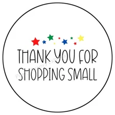 THANK YOU FOR SHOPPING SMALL ENVELOPE SEALS LABELS STICKERS PARTY FAVORS