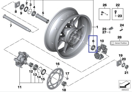 BMW Moto [Original] 36318564955 Wheel Bearing | eBay
