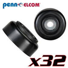 32 Pack Penn Elcom F1633 Rubber Cabinet Foot 1.125" Dia. x 0.5" H Heavy-duty