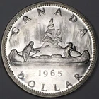 1965 Canada 1 Dollar 80% Silver - Uncirculated (MS) KM#64 - 6807