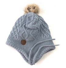 Fleece-Lined Earflap Beanie Blue boy or girl