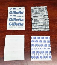 DOUBLE EDGE DE BLADE SAMPLER Wilkinson, Gillette, Crystal, Personna(20 BLADES)