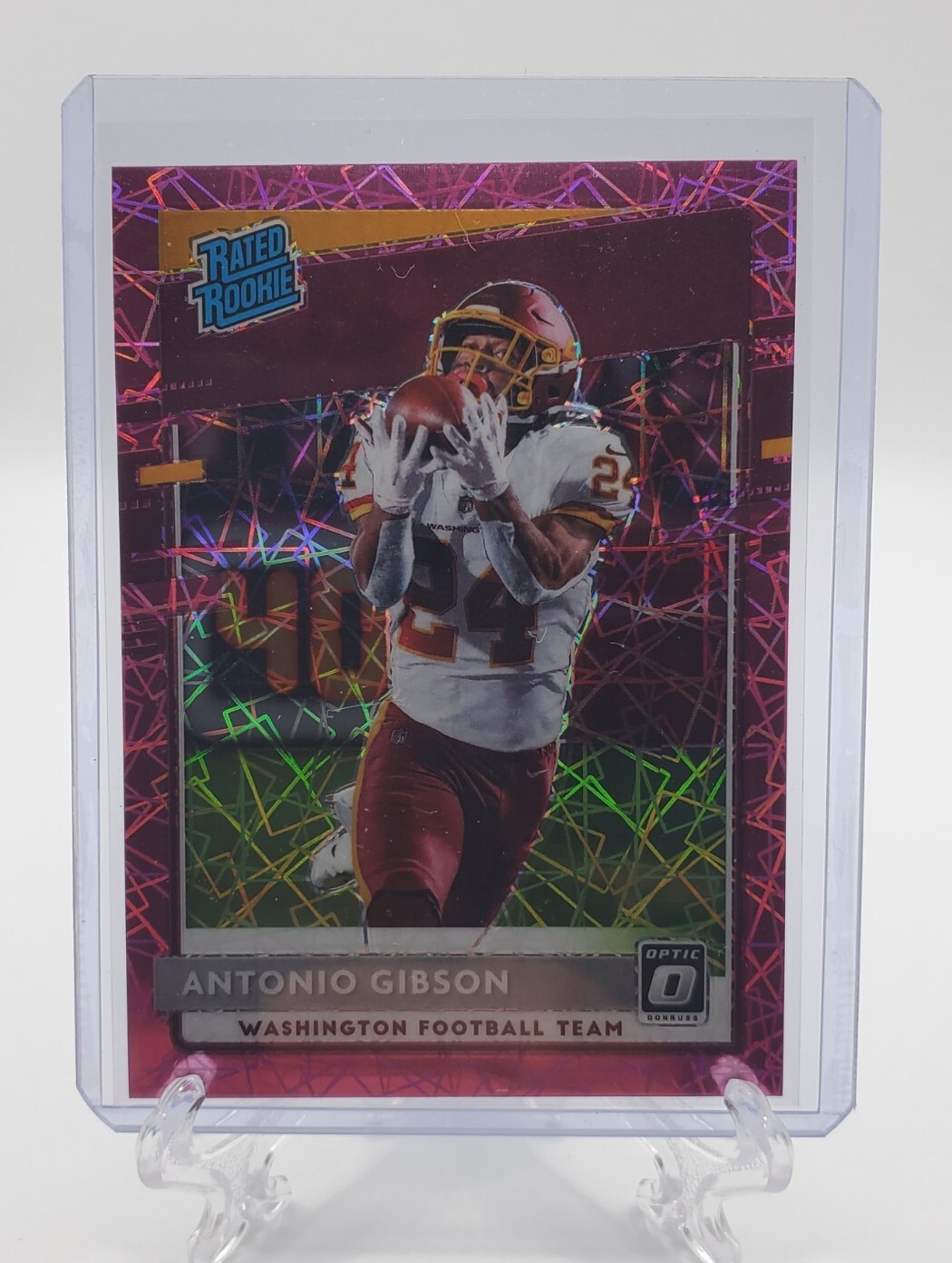 Antonio Gibson 2020 Panini Donruss Optic Pink Velocity Prizm Rookie 25/79 SP