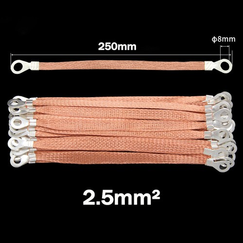 2,5mm²- 6mm² Motor Masseband aus Kupfer mit verzinnten Massekabel Batterie Band - Picture 26 of 42