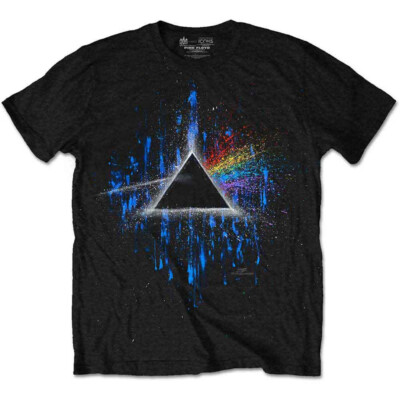 PINK FLOYD - Dark Side of the Moon Blue Splatter T-Shirt OFFICIAL MERCH Größe M
