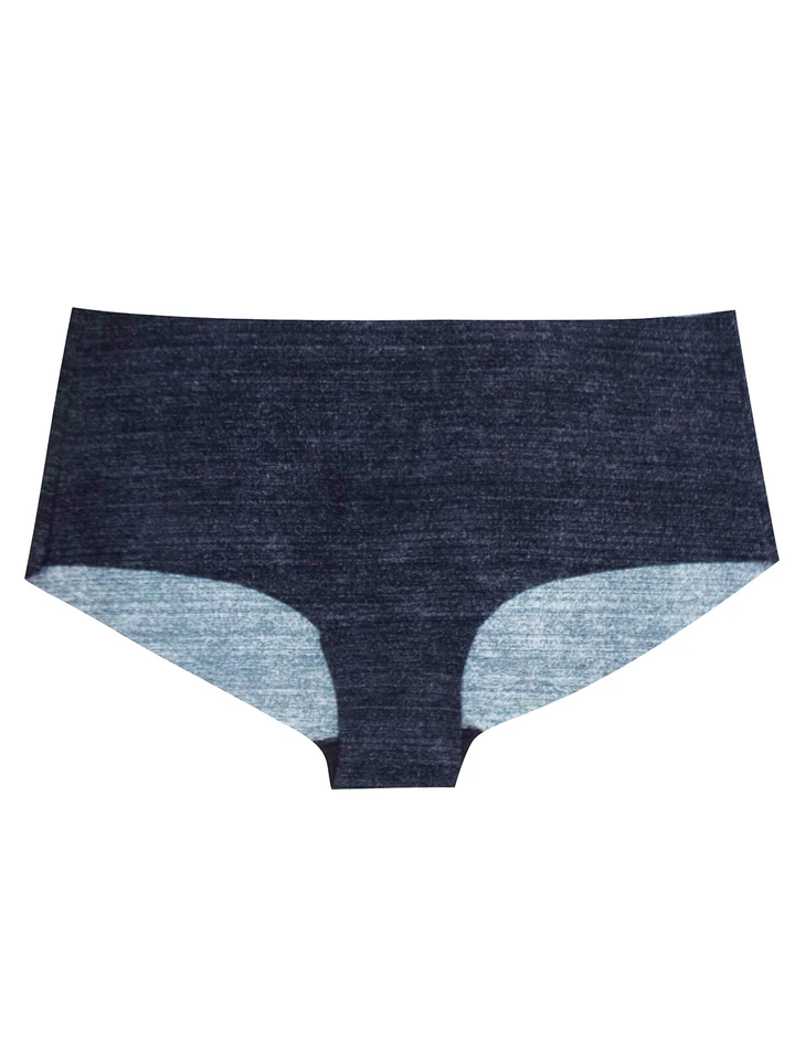 Damas Negro Marmolado Gris Sin VPL Corta Knickers Tallas S M L Individual o Multicompra Foto 2 de 3