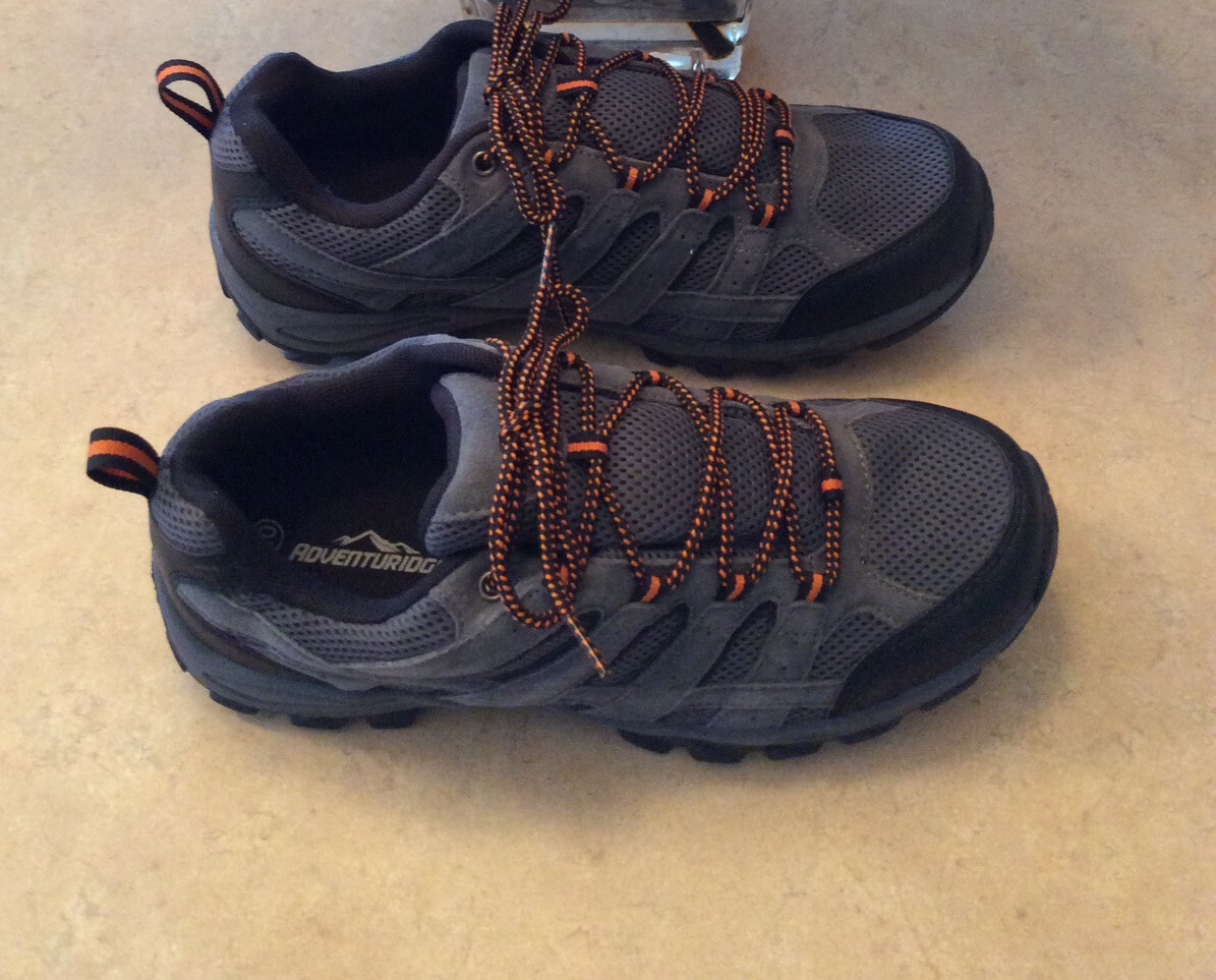 New Adventuridge Women's Aldi Gray /Black Leather/Mesh Hiking Shoes 56423  Sz 10