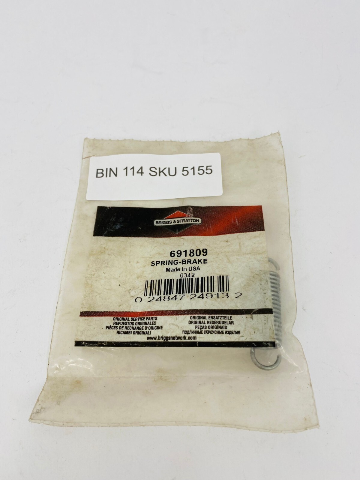 Briggs & Stratton OEM 691809 Replacement Spring-brake for sale  