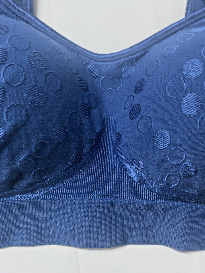 Bali Comfort Revolution Size L (38 D/DD40 B/C) Navy Dot Fit Wireless