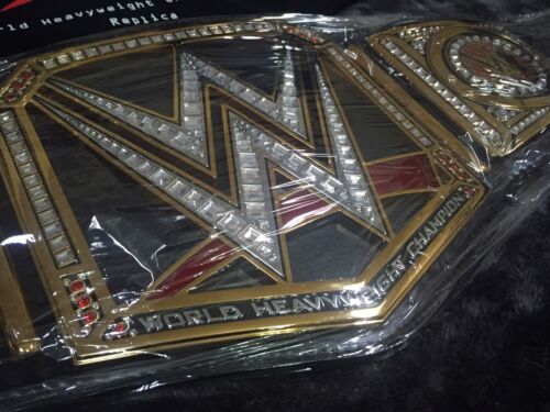 WWE WORLD HEAVYWEIGHT CHAMPIONSHIP WRESTLING BELT ADULT SIZE BIG LOGO WWF TITLE - Afbeelding 1 van 7