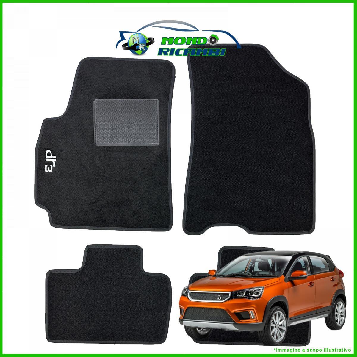 SERIE 4 TAPPETI - TAPPETINI IN MOQUETTE NERI PER DR DR3 dal 2016 al 2024