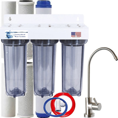 clearly filtered 3 stage under the sink water filter system