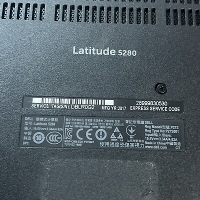 DELL LATITUDE 5280 INTEL CORE I3-7100U 2.40GHZ 8GB RAM NO HD . | eBay