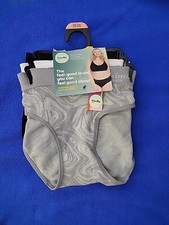 Kindly Yours Woman Seamless Hipster Panties 3 Pairs Gray Black White XS 0/2