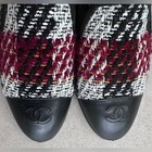 Chanel CC Logo Leather Cap Toe Multicolor Tweed Flat Loafers EU 38 US 7-7.5 — photo 6