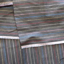 1.4 YD Striped Cotton Shirting Fabric Soft Black
