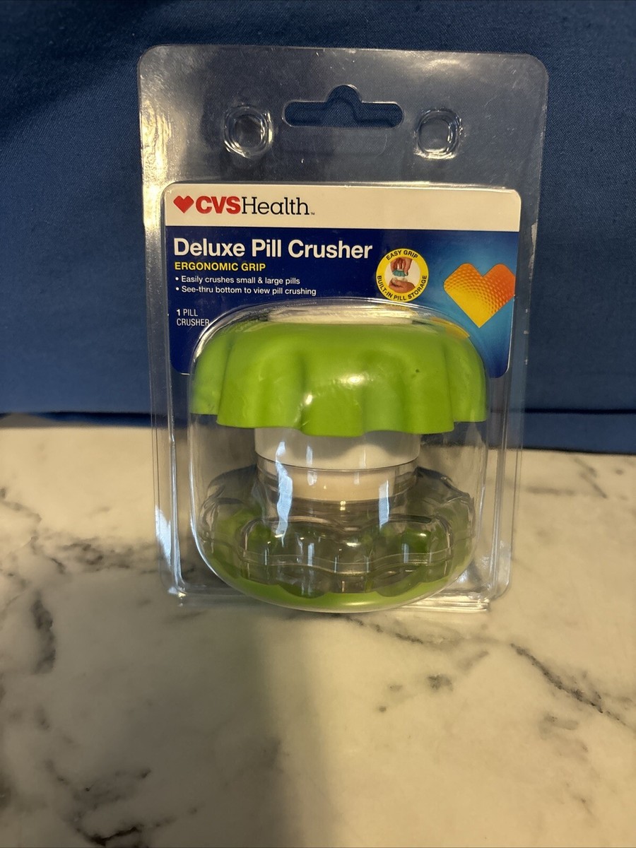CVS Health DELUXE PILL CRUSHER EASY GRIP NEW PILL BOX