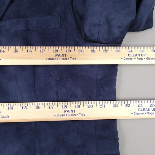 Tasso Elba Blazer Mens Extra Large 46-48 Blue Microfiber Sport Coat 2 Button - Picture 12 of 17
