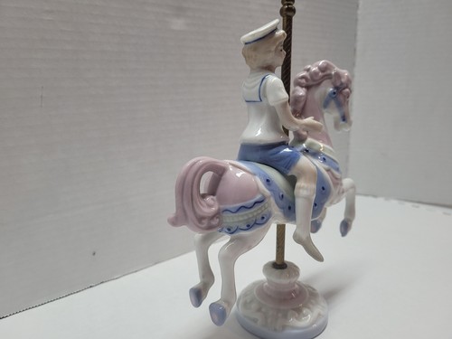 Paul Sebastian, Sailor child on carousel horse figurine Dated 1990 - Picture 10 of 15