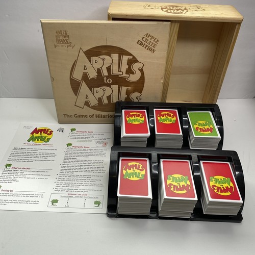 Mattel Apples To Apples Game Party Crate Wood Box 4-10 Players Ages 12+ - Picture 5 of 6