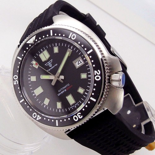 Orologio da uomo automatico NH35A PT5000 Quadrante verde vetro zaffiro luminoso 200 m subacqueo - Foto 10 di 18