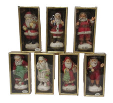 7 vintage pre-owned Memories Of Santa Christmas ornaments in original boxes rj