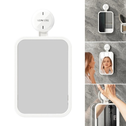 Suction Cup Bathroom Mirrors Portable Fogless Shower Mirror Wall Shave Mirrors - Picture 2 of 8