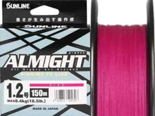 Sunline ALMIGHT 4X PE line High specific gravity #1.5-19 lb 150m Made in Japan 1