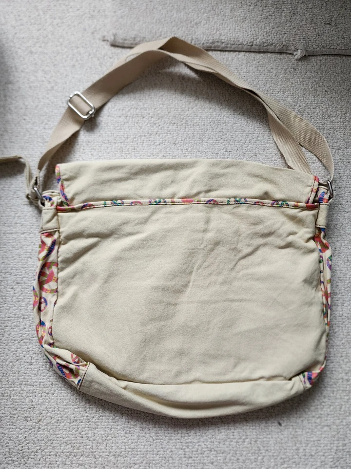 Union Bay Retro Beige Lona Bolso Mensajero Correa para el Hombro Cartera Multifuncional Foto 4 de 4