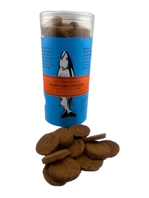 Salmon & Sweet Potato Dog Jerky Fillet, only 2 ingredients,  10oz Made in USA