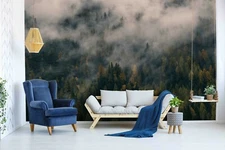 3D Foggy Forest Wallpaper Wall Mural Removable Self-adhesive Sticker