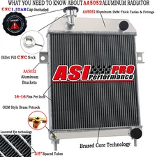 Aluminum 3 ROW Radiator FOR 1963-1968 JAGUAR MK1/MK2 MARK 2 1955-1959 S-TYPE MT