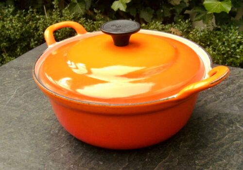 LE CREUSET 🇫🇷 "Stew Pot" Gusseisen ofenrot, ø 20 cm, gebr. NP: 229€ - Bild 2 von 7