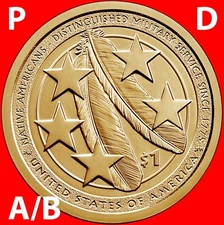 2021 NATIVE AMERICAN UNCIRCULATED SACAGAWEA DOLLAR SET of 4 (P & D - Type A & B)