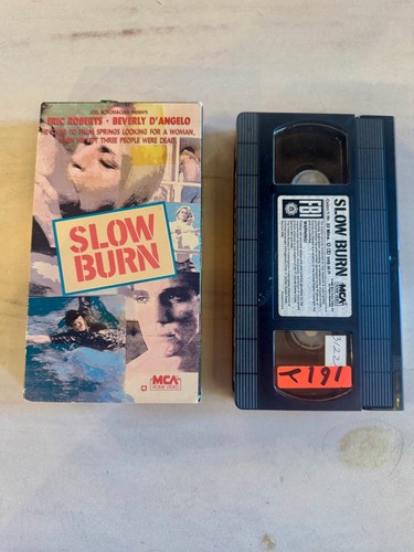 Slow Burn VHS MCAHome VideoEric Roberts Beverly D'Angelo Johnny Depp THILLER