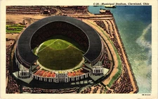 OHIO Cleveland Municipal Stadium c1948 OH Postcard