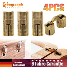 4PCS Zylinderscharnier Scharnier Messing Einbohrscharnier Zysascharnier 10/12mm