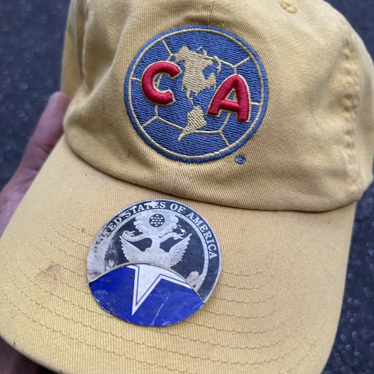 Vintage Nike Aguilas del America Hat Yellow One Size