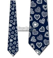 Heart Ties Mens Valentines Day Neckties Love Tie
