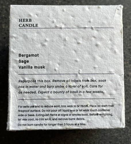 Crabtree & Evelyn THE GARDERERS HERB CANDLE Bergamotte Salbei Vanille Moschus Neu im Karton 7 Unzen - Bild 7 von 9