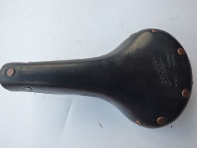 IDEALE 92 DIAGONALE Ancien Selle Cuir Velo Leather Bicycle Saddle Herse