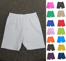 MADE IN USA GIRLS COTTON SPANDEX LEGGINGS SHORTS BERMUDA MANY COLORS 2 -14